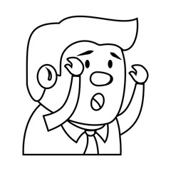 Psychiatric patient avatar character vector illustration design