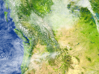 Rocky mountains on planet Earth