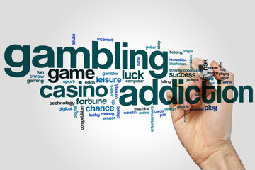 Gambling addiction word cloud