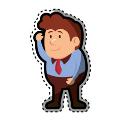 businessman avatar character icon vector illustration design
