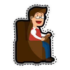 psychologist avatar character icon vector illustration design