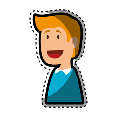 young man avatar character vector illustration design