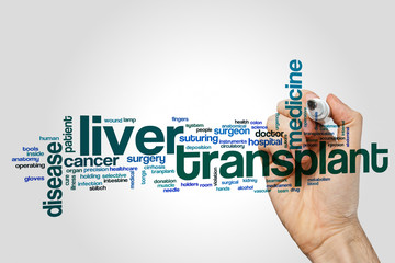 Liver transplant word cloud