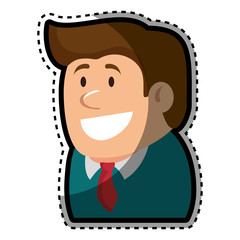 Obraz premium businessman avatar character icon vector illustration design