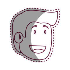 young man avatar character vector illustration design