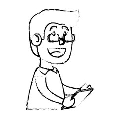 psychologist avatar character icon vector illustration design