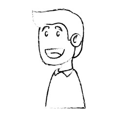 young man avatar character vector illustration design