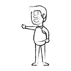 young man avatar character vector illustration design