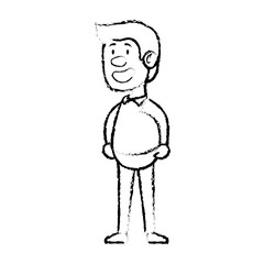 young man avatar character vector illustration design