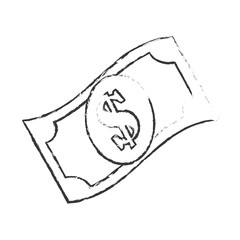 bill dollar money icon vector illustration design