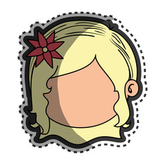 cute little girl character vector illustration design