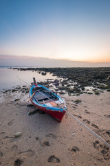 Boat on the beach on Koh Lanta, Thailand