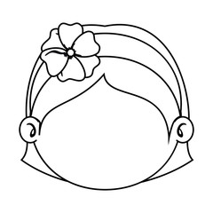 cute little girl character vector illustration design