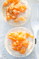 Festive salmon mousse with salmon pieces
