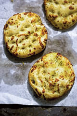 Focaccia with mozzarella and herbs