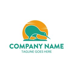 Fototapeta premium Kiwi Bird Unique Logo Template
