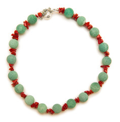 Elegant necklace isolated on white background