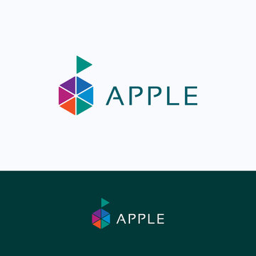 Apple hexagon company logo