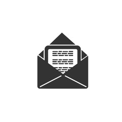 envelope with mail, email, icon, vector illustration
