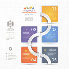 Infographics design template with icons, process diagram, vector eps10 illustration