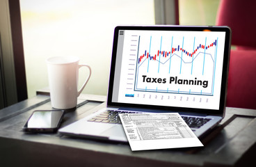 Time for Taxes Planning Money Financial Accounting Taxation and Individual income tax return form