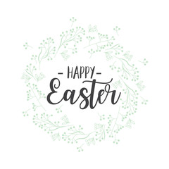 Happy easter lettering modern calligraphy style