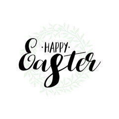 Happy easter lettering modern calligraphy style