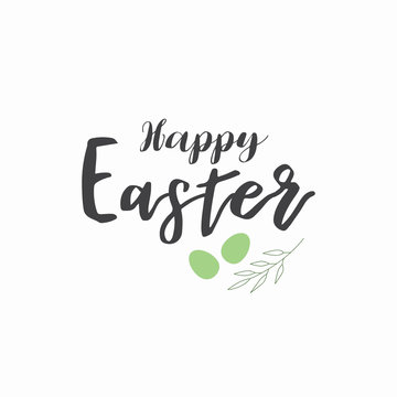 Happy easter lettering modern calligraphy style