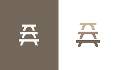 Furniture Stack Logo Vector