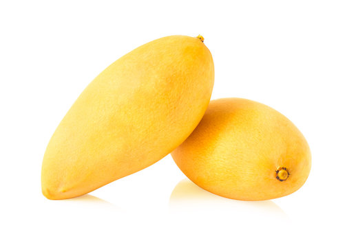 Fresh mango fruit on white background