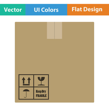 Cardboard package box icon