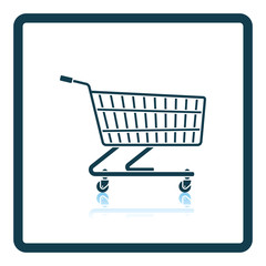 Supermarket shopping cart icon