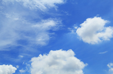 Blue sky background with clouds
