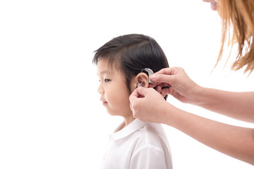 Doctor Inserting Hearing Aid - Powered by Adobe