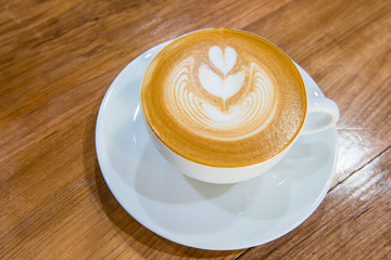Coffee latte with foam