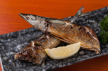 Grilled saury