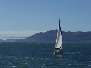 Fototapeta premium Solitary Sailboat