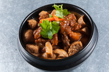 Braised Pork Cubes in Casserole