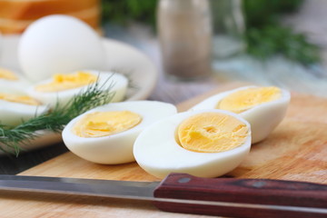 Boiled eggs for salad