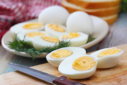 Boiled eggs for salad