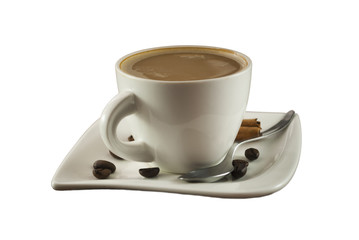 Isolated cup of coffee