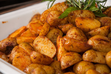 Roasted potato with rosemary