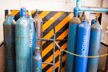 gas steel storage tanks for welding.