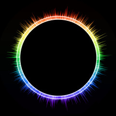 Shining Circle Mandala, Black Background