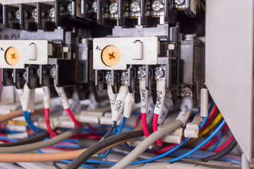 Wiring management in control panel.