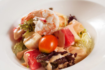 Shrimp and fruit salad