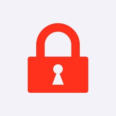 lock icon stock vector illustration flat design