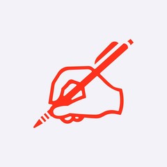 hand writing icon stock vector illustration flat design