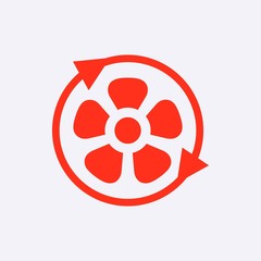 fan air propeller icon stock vector illustration flat design