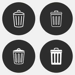 Bin icon set.